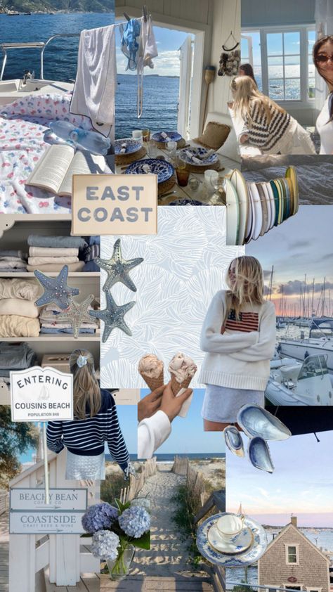 Cod Aesthetic Wallpaper, Cod Aesthetic, Cape Cod Aesthetic, Costal Bedroom, Coastal Granddaughter Aesthetic, Granddaughter Aesthetic, Aesthetic Collages, New England Summer, England Summer