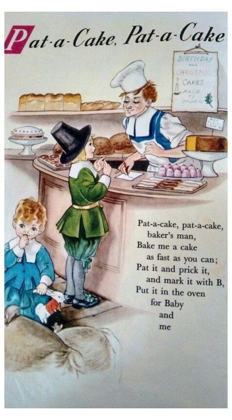 Pat A Cake Nursery Rhyme, Mother Goose Nursery Rhymes, Nursery Rhymes Poems, Old Nursery Rhymes, Nursery Rhymes Lyrics, Home Maker, Children Stories, Childrens Poems, Childrens Poetry