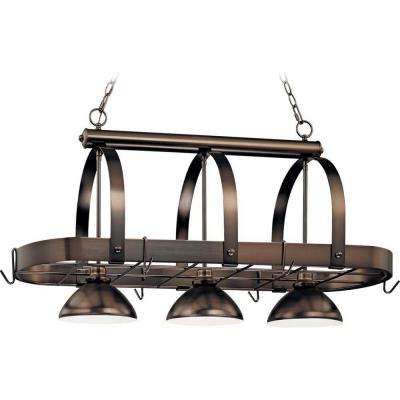 Pot Rack Light, Transitional Chandelier, Bronze Kitchen, Pot Rack Hanging, Kitchen Island Linear Pendant, Island Pendants, Pot Rack, Linear Pendant, Hanging Pots