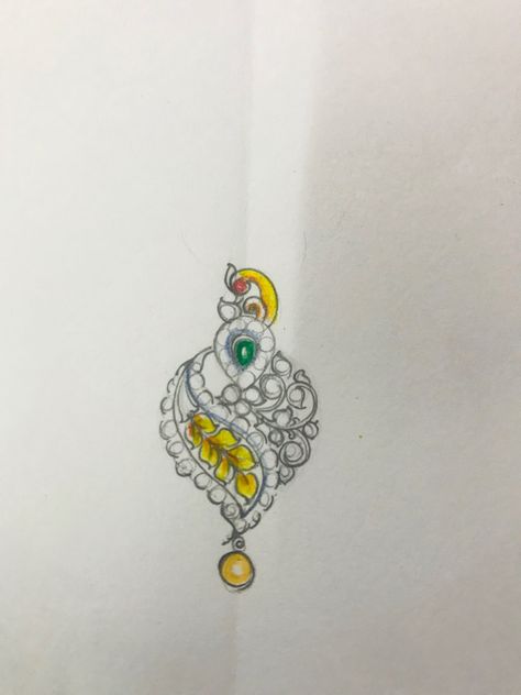 Peacock Jewellery Design Sketches, Peacock Jewellery Design, Jewellery Design Drawing, Embroided Dresses, Peacock Jewellery, Diamond Chokers, Jewellery Designing, 22 Carat Gold Jewellery, Jewel Art