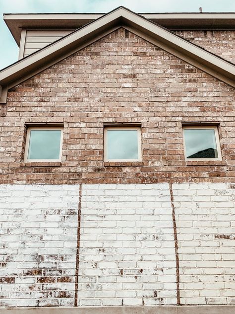 Limewash Brick: Is It The Next Addition To Your Home? Romabio Lime Wash Colors, Romabio Limewash Before And After, Romabio Limewash Colors, Limewash Stone Exterior, Limewash Stone, Limewash Brick Exterior, Limewash Brick, Faux Farmhouse, Lime Wash Brick