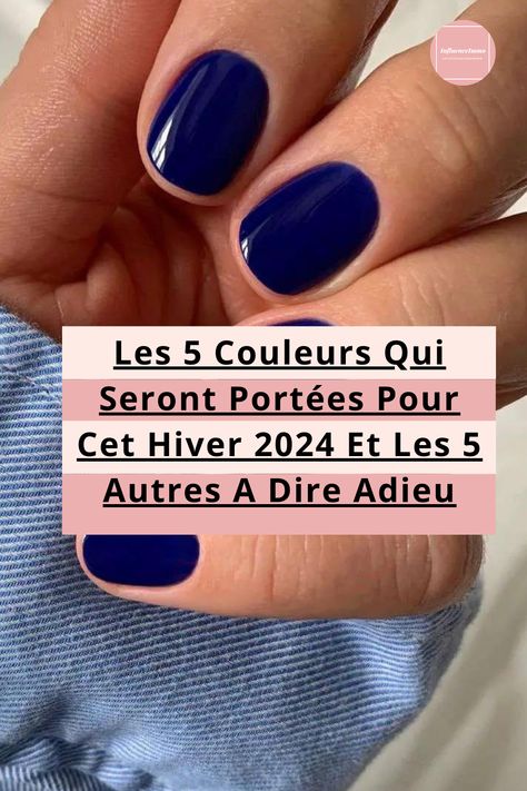 Le bleu foncé est une excellente alternative au noir. Les ongles de ce ton véhiculent sérénité et sophistication , parfaits pour les journées froides. Nail Art, Nails, Makeup, Color, Make Up, Nail Arts