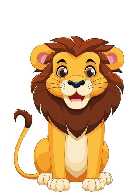 Lions For Kids, Animal Clipart Free, Eagle Cartoon, Cartoon Pets, Animal Pictures For Kids, Carnivorous Animals, Safari Animals Birthday, Animal Cutouts, Dog Animation