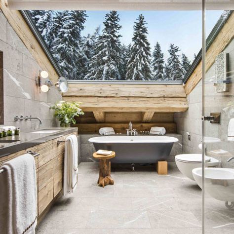 Place Blanche - Ski Verbier Exclusive | Luxury Ski Chalets Container Home Designs, Mid Century Bathroom, Bathroom Inspiration Modern, Bathroom Inspiration Decor, Container House Design, Dream Bathrooms, World Of Interiors, House Goals, Beautiful Bathrooms