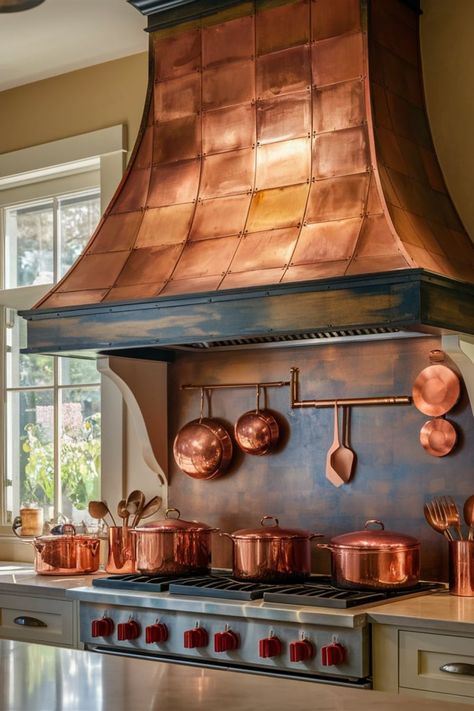 20 DIY Vent Hood Cover [Within Budget] – craftydiyers.com Copper Range Hood Ideas, Range Hood Ideas Diy, Diy Vent Hood Cover, Diy Vent Hood, Vent Hood Cover, Wood Range Hood Cover, Hood Vent Cover, Range Hood Cover, Copper Hood