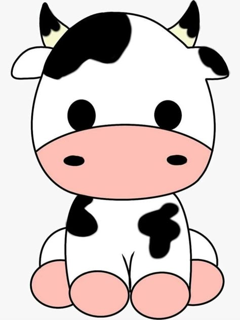 Cute Cow Drawings Easy, Cow Images Free Printable, Drawing Ideas Easy Doodles Cute Simple, Cow Drawing Easy, Cow Wallpaper, Cow Drawing, Images Kawaii, Easy Drawings For Kids, Easy Doodle Art