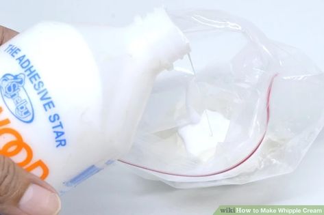 How to Make Whipple Cream: 9 Steps (with Pictures) - wikiHow Diy Whipped Cream, Candy Decorations Diy, Fake Food Props, How To Make Cream, Cream Glue, Diy Cream, Art And Craft Materials, Candy Decorations, How To Make Clay