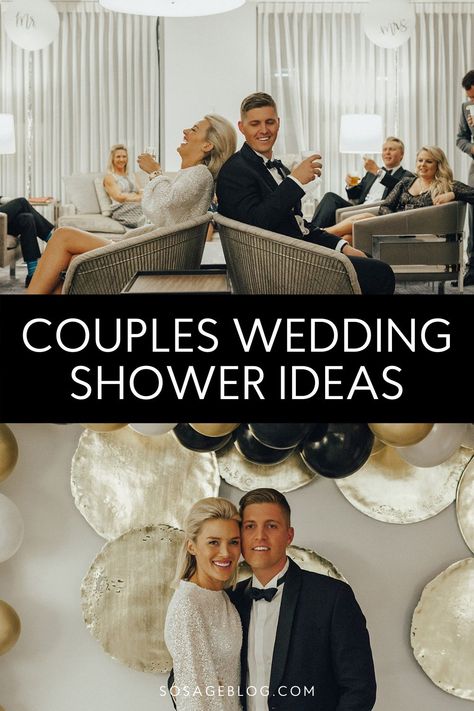 His And Her Wedding Shower Ideas, His And Hers Bridal Shower Ideas, Couples Shower Centerpieces, Male Bridal Shower Ideas, Fun Couples Shower Games, Couple’s Shower Ideas, Black And Gold Wedding Shower Ideas, Christmas Couple Shower Ideas, His And Hers Wedding Shower Ideas