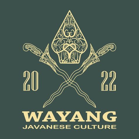 javanese culture - vintage logo templates. Javanese culture logo with keris and skull. Vector illustration Keris Jawa Vector, Keris Jawa Art, English Presentation, Free Tshirt Design, Culture Logo, Diary Book, Free Tshirt, Bts Lockscreen, Vintage Logo