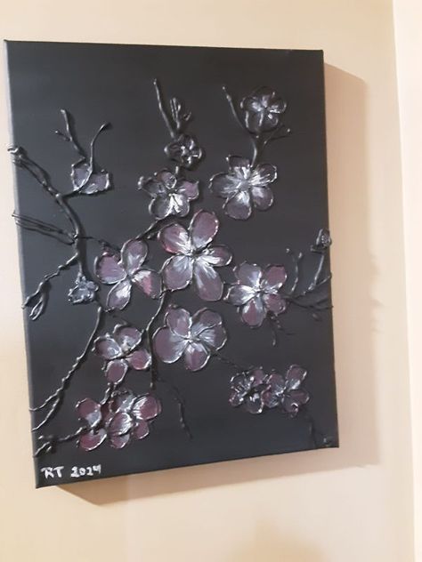 Painting With Hot Glue, Art With Hot Glue, Hot Glue Art On Canvas Diy, Hot Glue Painting, Hot Glue Art On Canvas, Glue Art On Canvas, Acrylic Painting Tutorials For Beginners, Painting Tutorials For Beginners, Hot Glue Art