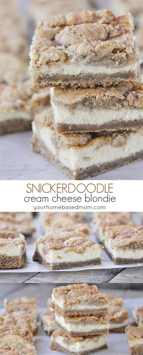 Cream Cheese Blondies, Blondies Dessert, Desserts Nutella, Snickerdoodle Blondies, Blondie Dessert, Weight Watcher Desserts, Cake Brownie, Smores Dessert, Coconut Dessert