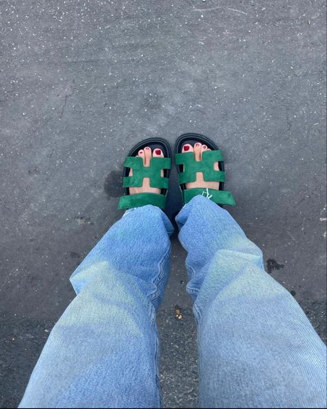 Green Sandals, Girly Shoes, Pinterest Likes, Sandals, Hats, Green, Quick Saves