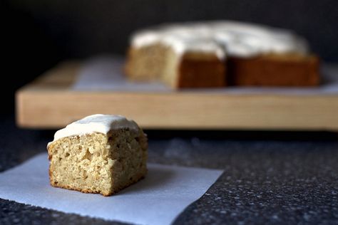 spiced applesauce cake | smittenkitchen.com Applesauce Spice Cake, Spiced Applesauce, Apple Spice Cake, Applesauce Cake, Apple Spice, Smitten Kitchen, Cinnamon Cream Cheese Frosting, A Piece Of Cake, Spice Cake