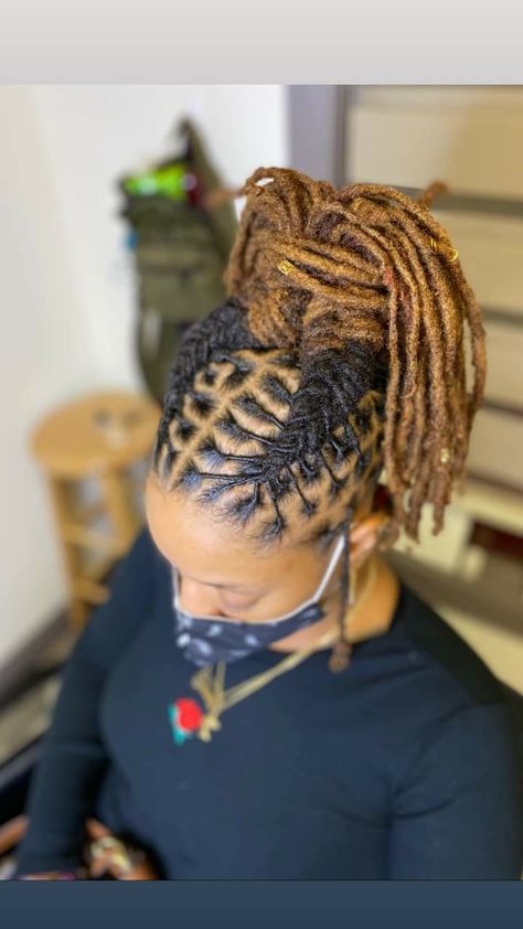 Mohawk Locs Styles For Women, Women Dread Hairstyles, Locks Styles For Women Dread Up Do, Updo Loc Styles For Women Long, Unisex Loc Styles, Styles For Locs For Women Long, Fishtail Loc Styles For Women, Med Loc Styles For Women, Loc Styles With Undercut