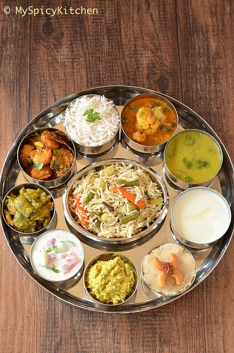 Blogging Marathon, Buffet On Table, Telugu Meal, Telugu Thali, Telangana Food, Telangana Cuisine, Indian Food, South Indian Food, Indian Vegetarian Diet Plan, South Indian Thali, Sheera Recipe, Indian States, Methi Seeds, Veg Curry, Tomato Curry, Vegetarian Indian, Veg Dishes