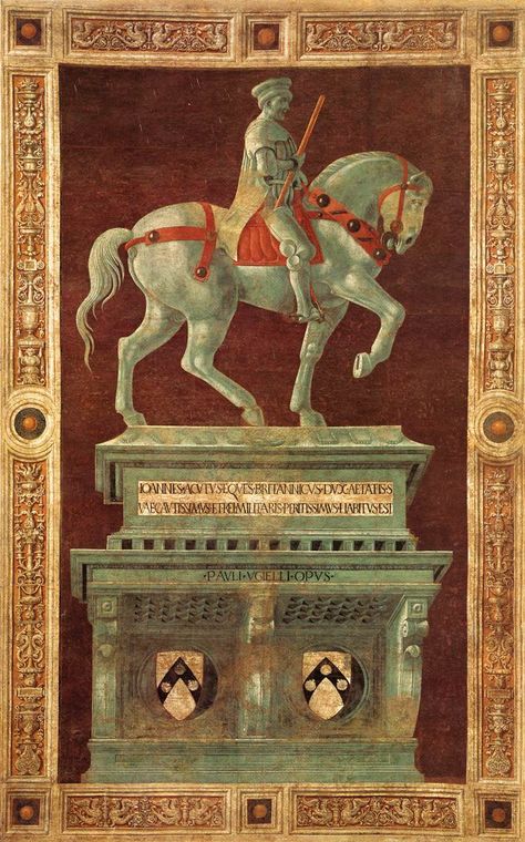 Monumento equestre a Giovanni Acuto - Wikipedia Filippo Brunelleschi, 16th Century Art, Venetian Art, Classical Antiquity, The Painter, Art Historian, Saint George, Famous Art, Medieval Art