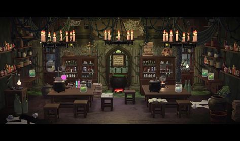 Acnh Potions Design, Animal Crossing Dungeon, Acnh Dungeon, Harry Potter Acnh Island, Acnh Apothecary, Animal Crossing Harry Potter Island, Acnh Harry Potter Designs, Witch Living Room, Harry Potter Animal Crossing