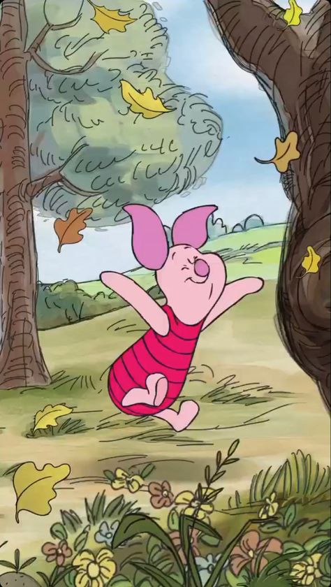 Piglet Background, Winnie The Pooh Halloween Wallpaper, Piglet Aesthetic, Piglet Wallpaper, Piglet And Pooh, Winnie The Pooh Characters, Piglet Disney, Pooh Pictures, Piglet Winnie The Pooh