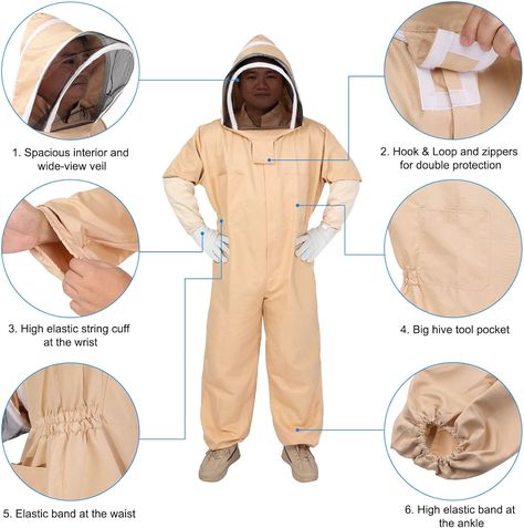 Save the bees, grow honey Beekeeper Outfit, Bee And Bee Keeper Costume Diy, Diy Bee Keeper Hat, Bee Keeper Outfit, Bee Keeper Hat, Beekeeping Suit, Bee Suit, Bee Keeping Supplies, Suit For Men