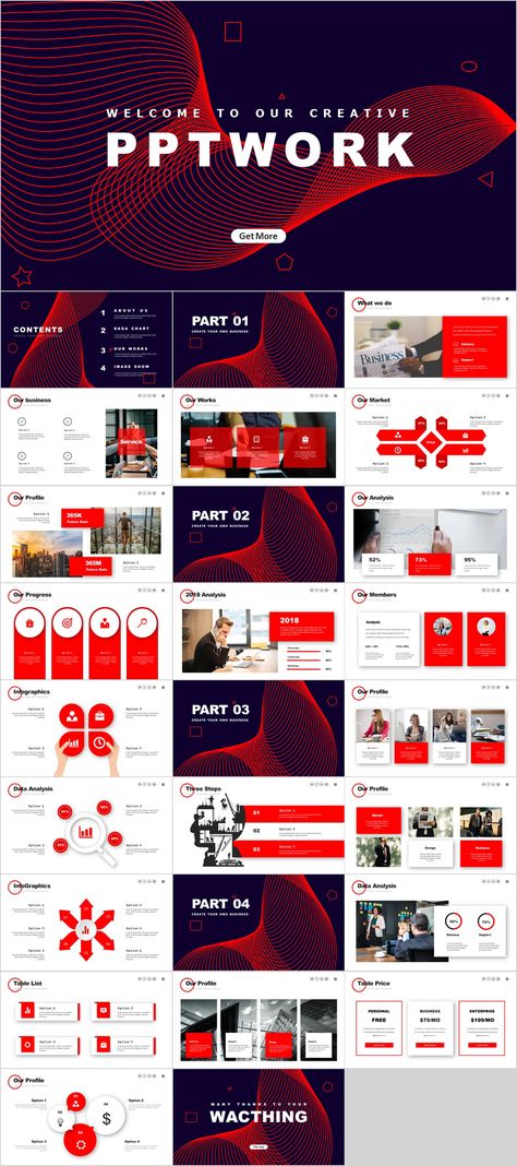 Red Presentation, Startup Presentation, Simple Powerpoint Templates, Keynote Design, Presentation Design Layout, Company Design, Business Presentation Templates, Ebook Design, Professional Powerpoint Templates