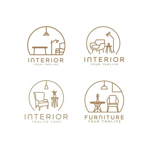 Premium Vector | Modern minimalist furniture interior business company logo Simple Room Interior, Home Decor Logo Ideas, Interior Decor Logo, Classy Logos, Design Studio Logo, Decor Logo, Interior Designer Logo, Interior Logo, Furniture Logo