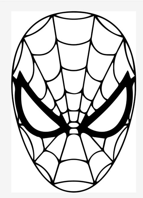 Spiderman Template, Cricut Spiderman, Spiderman Coloring Pages, Black And White Coloring Pages, Black And White Outline, Spiderman Svg, Spiderman Gifts, Spiderman Face, Spiderman Coloring