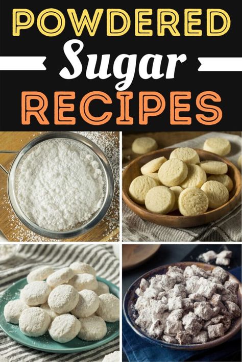 10 Powdered Sugar Recipes to Try - Insanely Good Powdered Sugar Desserts, Homemade Powdered Sugar, Sugar Cookie Recipe No Butter, Powdered Sugar Recipes, Russian Tea Cakes Recipe, Make Powdered Sugar, Powdered Sugar Cookies, Amish Sugar Cookies, Drop Sugar Cookies