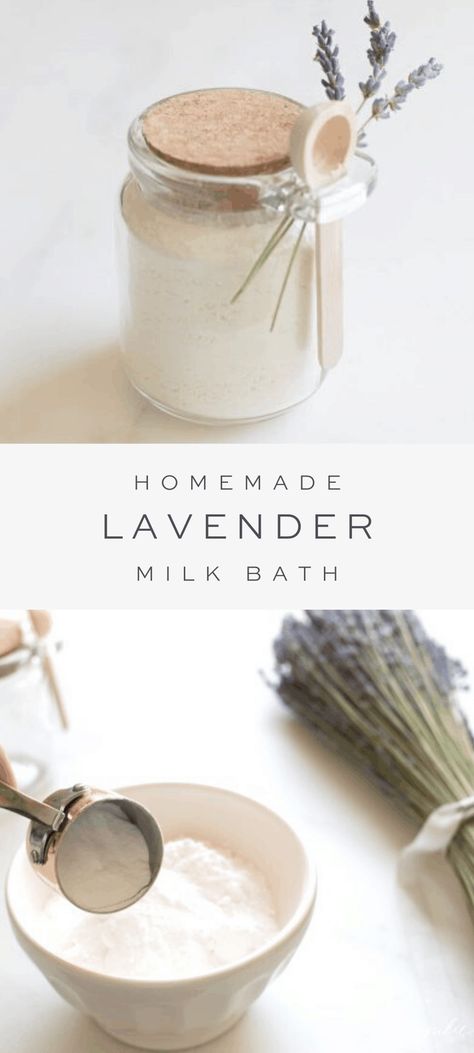 Milk Bath Benefits, Diy Milk Bath, Milk Bath Diy, Lavender Milk Bath, Aloe Vera Diy, Lavender Diy, Milk Bath Recipe, Lavender Milk, Bath Soak Recipe