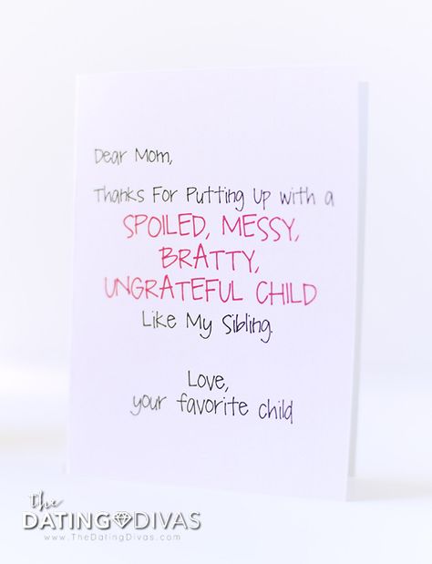 Hilariously Funny and FREE Printable Mother's Day Cards from The Dating Divas Dating Funny, Birthday Jokes, Sibling Love, Happy Birthday Card Funny, The Dating Divas, Birthday Cards For Mom, Dating Divas, Birthday Cards For Mum, Happy Birthday Funny