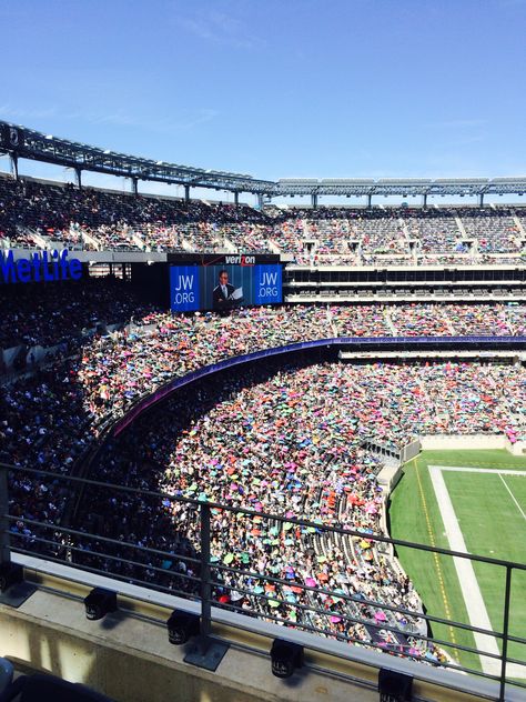 2014 international convention MetLife stadium Jw International Convention, Jw Aesthetic, Jehovah Witness Convention, Spiritual Vision Board, Jw Library, Jw Life, Jw Convention, Jehovah Witness, Metlife Stadium