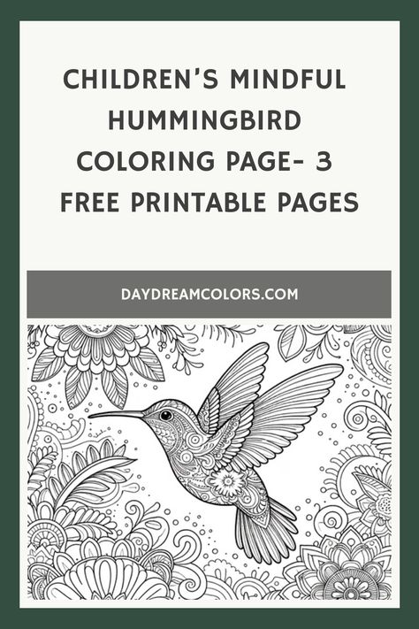 Relax and find peace with our mindful hummingbird coloring page, surrounded by calming floral patterns, designed to inspire creativity and relaxation. Hummingbird Coloring Pages, Hummingbird Mandala, Farm Animal Coloring Pages, Animal Coloring, Inspire Creativity, Printable Pages, Find Peace, Animal Coloring Pages, Mandala Coloring