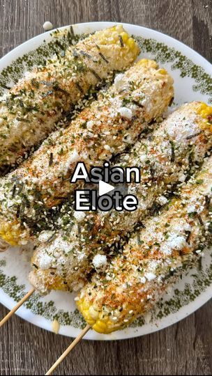 150K views · 7.3K reactions | Keep summer alive with this Asian-style elote. Mexican street corn is always a great choice and this version melds together that juicy lump of knobs with Asian flavors like wasabi, soy sauce and Japanese mayo. The Japanese mayo mixture brings creaminess and a little heat from the wasabi. And of course you know I had to use that @ponofoodsco furikake (check the link in my bio) because that blend of salty and sweet perfectly compliments the summer corn!

4 corn on the cob, shucked and cleaned
1 tbsp butter
1/3 cup mayo
1/2 tsp of wasabi
1/2 tbsp of light soy sauce
Shichimi Togarashi (Japanese pepper blend)
Grated parmesan cheese
@ponofoodsco x The Tastebud Furikake 

1. Boil corn, covered for 3-5 minutes. Drain and cool in a colander.
2. In a small bowl mix toge Wasabi Soy Sauce, Japanese Mayo, Shichimi Togarashi, Boiled Corn, Mexican Street Corn, Summer Corn, Street Corn, Mexican Street, Corn On The Cob