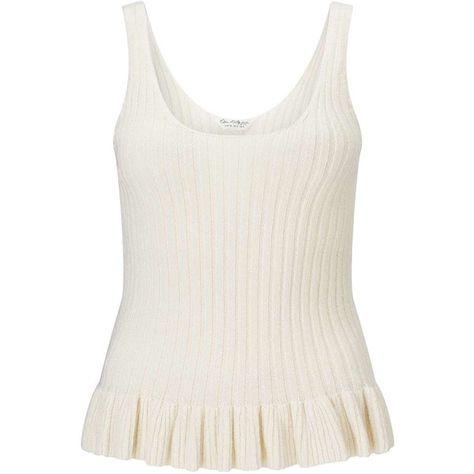 Miss Selfridge Cream Peplum Hem Knitted Vest Top ($35) ❤ liked on Polyvore featuring tops, cream, white ribbed tank top, cotton tank, white cotton tank, white peplum top and white cotton tops Tank Tops White, White Peplum Top, White Peplum Tops, Rib Tank Top, White Peplum, Knitted Vest, Peplum Hem, Ribbed Tank Tops, Cotton Tank Top