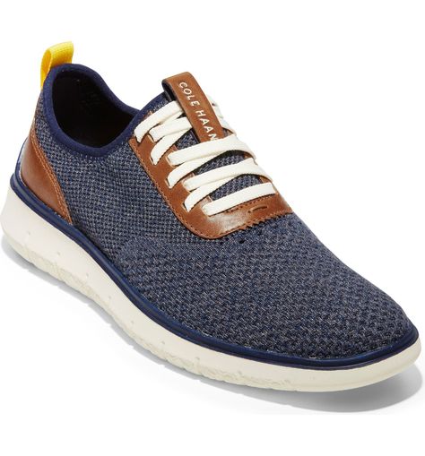 Cole Haan Generation ZeroGrand Stitchlite Sneaker (Men) | Nordstrom Mens Dress Sneakers, Cole Haan Sneakers, Comfortable Mens Shoes, Oxford Sneakers, Lit Shoes, Cole Haan Men, Marine Blue, Sneakers Blue, Sneakers Online