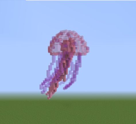 Trippy Minecraft Ideas, Floating Minecraft Builds, Adventure Time Minecraft Builds, Minecraft Sky Builds, Minecraft Studio Ghibli, Minecraft Jellyfish, Minecraft Butterfly, Minecraft Clock Tower, Pink Minecraft Builds