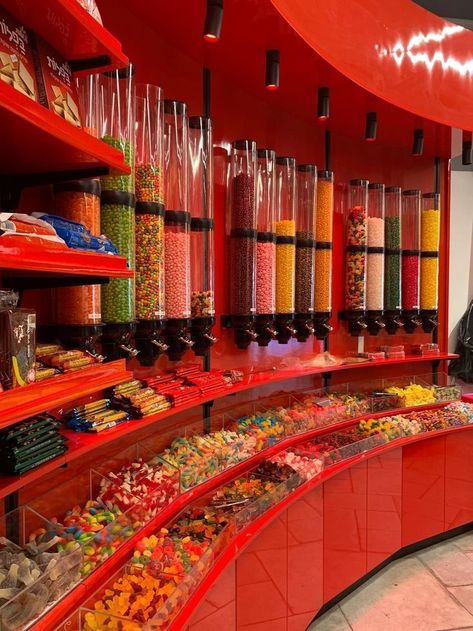 Candy Room In House, Candy Store Ideas, Candy Store Aesthetic, Candy Shop Aesthetic, Candy Store Design, Candy Business, Candy World, Candy Room, Candy Shops