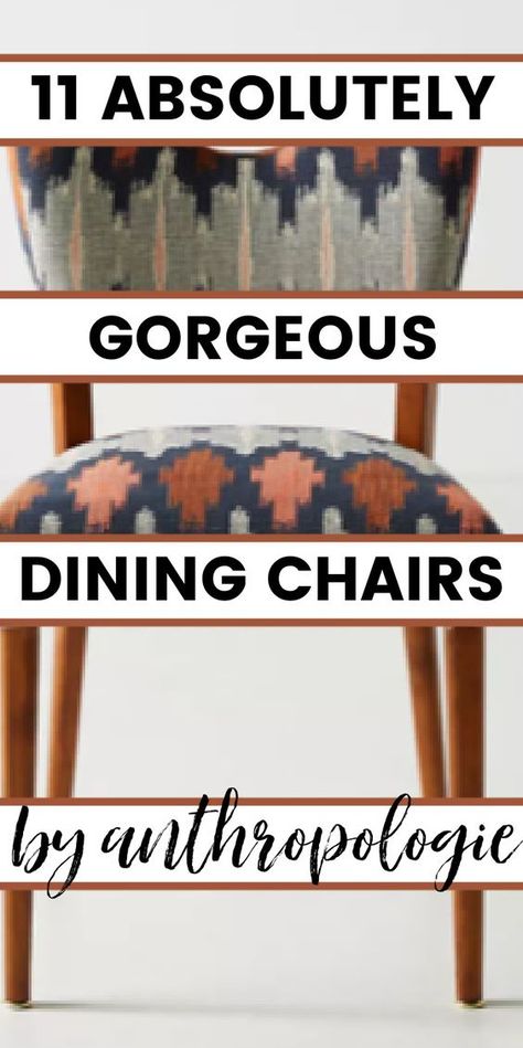 Anthropologie dining chairs for every taste- our 11 top picks for Anthropologie dining room chairs. Modern, rattan, Upholstered, farmhouse, velvet, wooden or cane. You have to see these gorgeous chairs- some are even on sale! HOME AND KITCHEN IDEAS Anthropologie Dining Room, Wooden Dining Room Chairs, Chairs Dining Room, Traditional Dining, Rattan Dining Chairs, Dining Room Chairs Modern, Danish Furniture, Bistro Chairs, Teak Frame