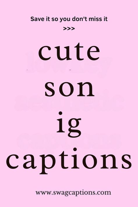 Looking for the perfect way to express your love for your little guy on Instagram? These Cute Son IG Captions will capture those precious moments and melt hearts. From sweet to playful, these captions are just what you need to add that extra touch to your posts. Find the perfect caption that says it all! Love For Son, Family Captions, Perfect Captions, Ig Captions, Captions For Instagram, You Are Perfect, Instagram Captions, Precious Moments, My Son