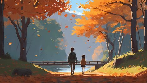 Fall Desktop Backgrounds, Fantasy Place, Desktop Wallpaper Fall, Halloween Desktop Wallpaper, Laptop Wallpaper Desktop Wallpapers, Wonder Art, Cute Fall Wallpaper, Desktop Wallpaper Art, Fall Art