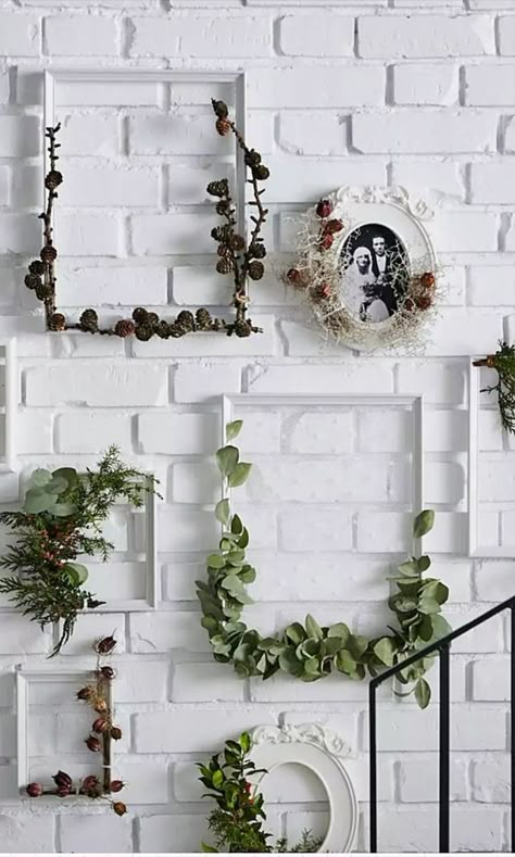 White Brick Wall, Diy Hanging Shelves, Boho Styl, Diy Wand, Cool Wall Decor, Floating Shelves Diy, Simple Pictures, White Brick, Diy Picture