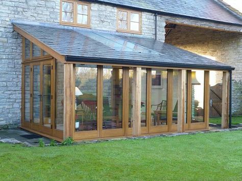 Oak Framed Extensions, Vstupná Hala, Garden Room Extensions, Room Extensions, Glass Extension, Sunroom Designs, House Extension Design, Extension Ideas, Garden Rooms