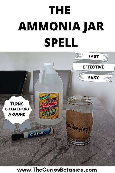 The Ammonia Jar spell is one of the easiest and most effective spells for beginners. This reversal spell turns bad situations around and definitely will become among one of your most-prized assets in your arsenal of Hoodoo tricks! Money Oil Recipe, Road Opener Spell, Hoodoo Conjure Rootwork, Money Oil, Banish Negativity, Road Opener, Hoodoo Magic, Spells That Actually Work, Candle Magic Spells