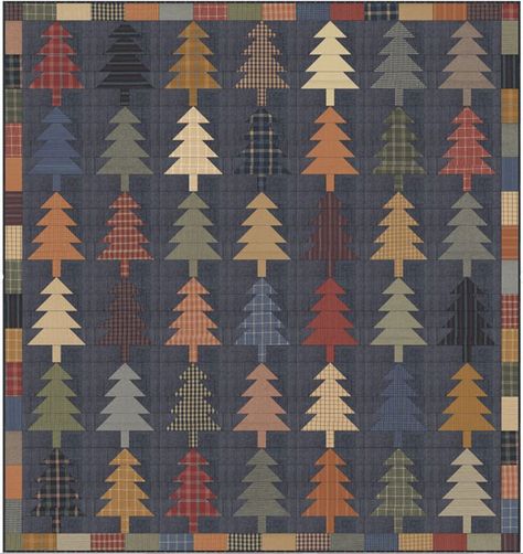 Flannel Quilt Patterns, Tree Quilt Block, Tree Quilt Pattern, Forest Quilt, Lap Quilt Patterns, Christmas Tree Quilt, Layer Cake Quilts, Christmas Quilt Patterns, Quilt Pattern Download