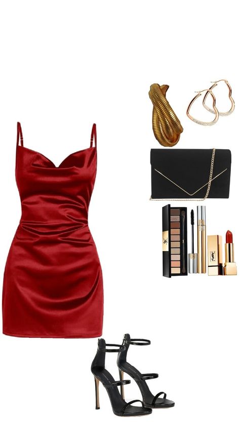 Semi Formal Outfit, Formal Outfit, Semi Formal, Aesthetic Clothes, Red Dress, Red, Clothes