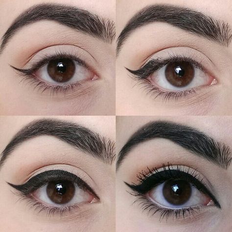 Makeup for Round Eyes: Guide on Eyeliner for Round Eyes | Seema Eyeliner Styles For Big Eyes, Puppy Eyes Makeup, Makeup For Round Eyes, Burgundy Eye Makeup, Crazy Eye Makeup, Makeup For Small Eyes, Almond Eye Makeup, Monolid Eye Makeup, Rainbow Eye Makeup