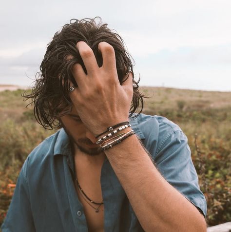 (1) Scosha | Diamond Beach Bracelet in Silver Bracelets Outfit, Boys Bracelets, Moda Hippie, Diamond Beach, Beach Bracelet, Boys Jewelry, Jewelry Photoshoot, New Mens Fashion, Beach Bracelets