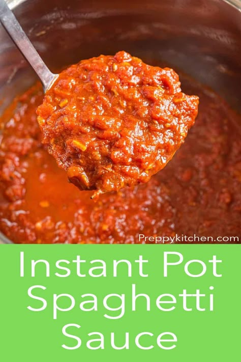 Pasta Sauce Instant Pot, Instant Pot Spaghetti Sauce, Marinara Spaghetti, Pressure Cooker Spaghetti, Instant Pot Spaghetti, Canned Spaghetti Sauce, Pasta With Meat Sauce, Sauce Spaghetti, Italian Tomato Sauce