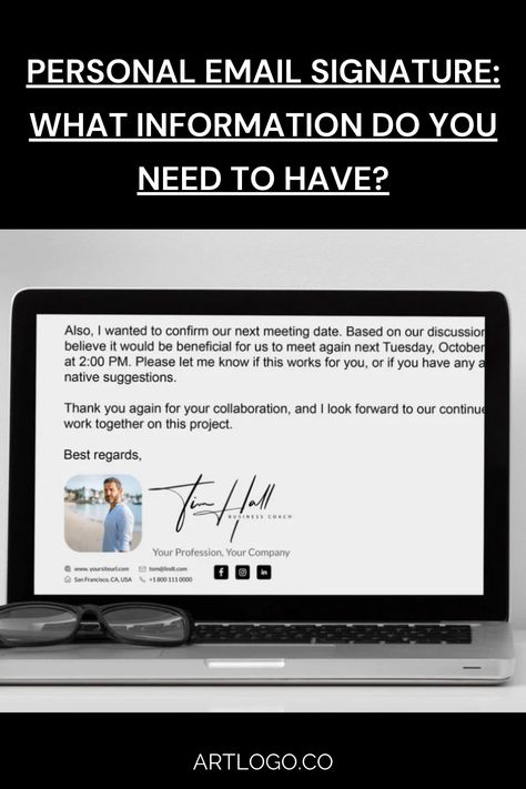 Professionals in the business world need to have a polished email signature in today's digital era. In addition to raising the professional tone of your correspondence, your email signature may be used as an effective promotional tool for your own name and reputation. But what information should you include in your email signature? If you're a working professional interested in making an original and memorable email signature, read on! Cool Email Signatures, Personal Email Signature, Minimalist Email Signature, Creative Email Signatures, Best Email Signatures, Professional Email Signature, Working Professional, Email Branding, Do You Need