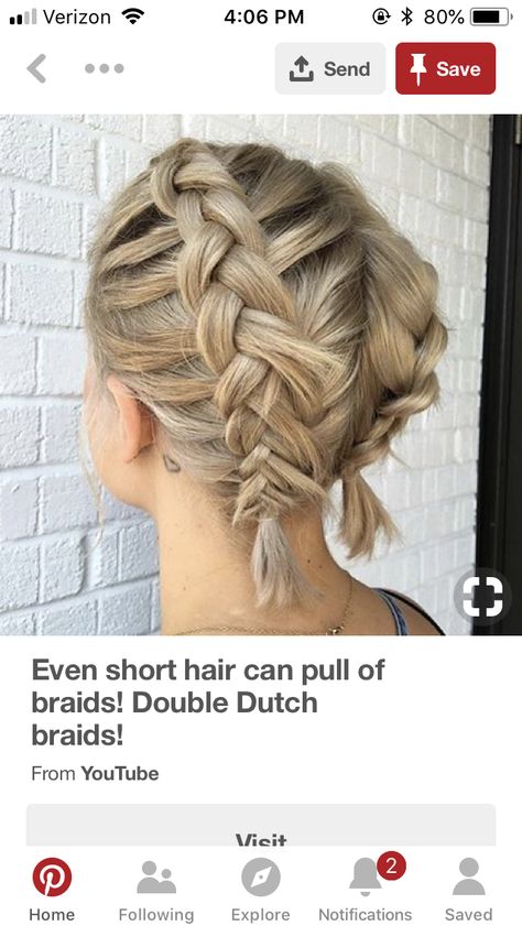 Plait Short Hair, French Braid Short Hair, French Plait, Double Dutch Braid, Short Hair Images, Short Braids, Pinterest Hair, Greasy Hair Hairstyles, Short Hair Updo