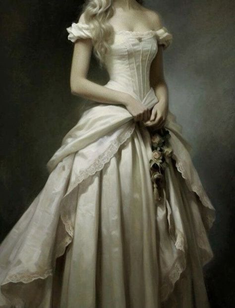 1800s Dress Aesthetic, Royal Marriage Aesthetic, Faerie Dresses, Dresses From The 1800s, Victorian Era Dresses, Old Fashion Dresses, Chique Outfits, Royal Dresses, Fairytale Dress